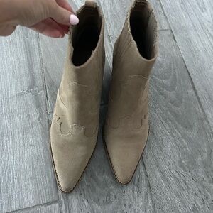 Sam Edelman Tan Suede Ankle Boots